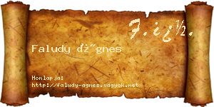 Faludy Ágnes névjegykártya